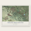 Rolling Hills Estates, California map print, the full design