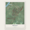 Shively, Kentucky map print, the full design