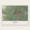Sidney, Montana map print, the full design