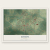 Edison, Georgia map print, the full design