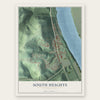 South Heights, Pennsylvania map print, the full design