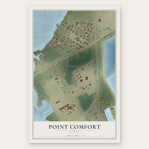 Point Comfort, Texas map print, the full design