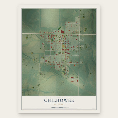 Chilhowee, Missouri map print, the full design