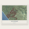 Oceanside, California map print, the full design