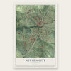Nevada City, California map print, the full design