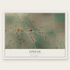 Colfax, North Dakota map print, the full design