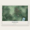 Hurlock, Maryland map print, the full design