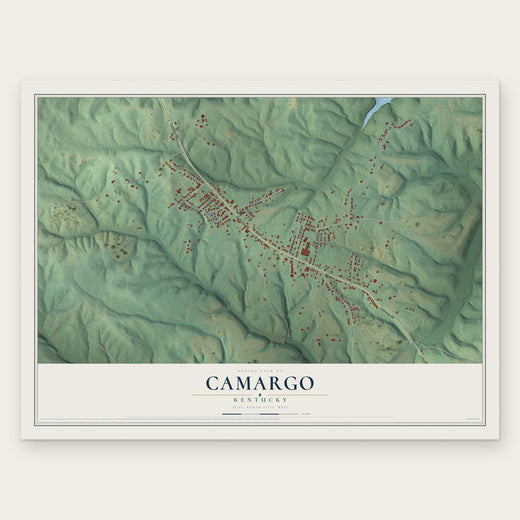 Camargo, Kentucky map print, the full design