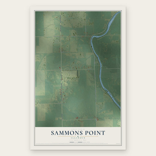 Sammons Point, Illinois map print, the full design
