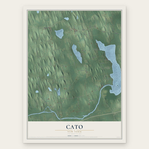 Cato, New York map print, the full design