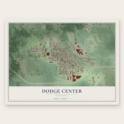 Dodge Center, Minnesota map print, the full design