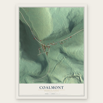 Coalmont, Pennsylvania map print, the full design