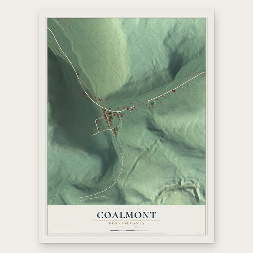 Coalmont, Pennsylvania map print, the full design