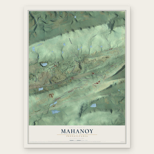 Mahanoy, Pennsylvania map print, the full design