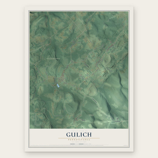 Gulich, Pennsylvania map print, the full design