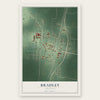 Bradley, Arkansas map print, the full design