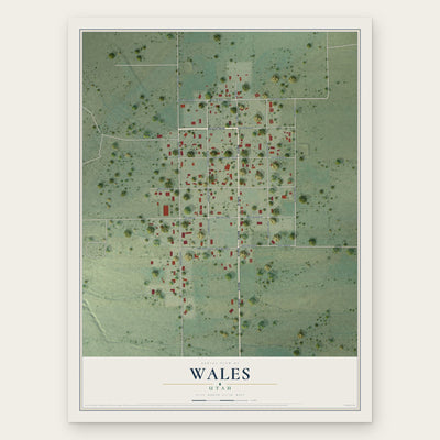 Wales, Utah map print, the full design