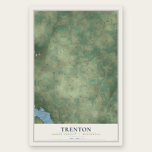 Trenton, Dodge County, Wisconsin map print, the full design