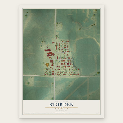 Storden, Minnesota map print, the full design