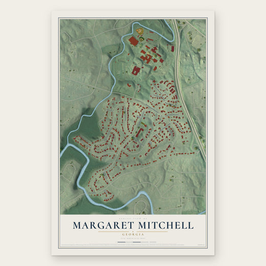 Margaret Mitchell, Georgia map print, the full design
