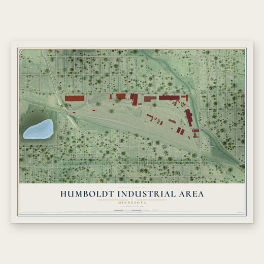 Humboldt Industrial Area, Minnesota map print, the full design