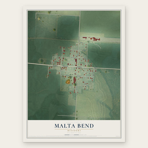 Malta Bend, Missouri map print, the full design