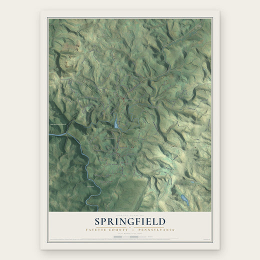 Springfield, Fayette County, Pennsylvania map print, the full design