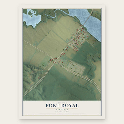 Port Royal, Virginia map print, the full design