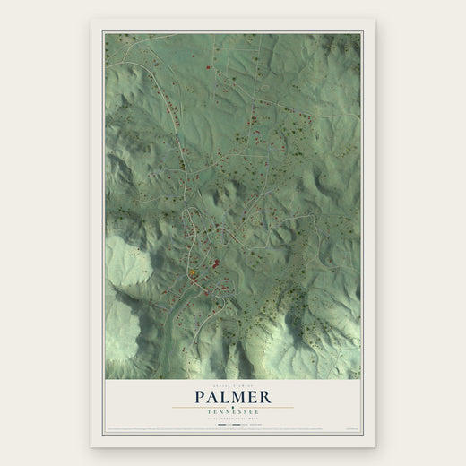 Palmer, Tennessee map print, the full design