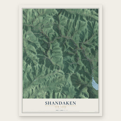 Shandaken, New York map print, the full design