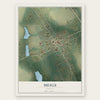 Meigs, Georgia map print, the full design