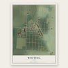 Whiting, Iowa map print, the full design