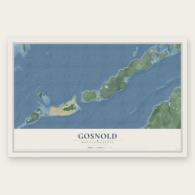 Gosnold, Massachusetts map print, the full design