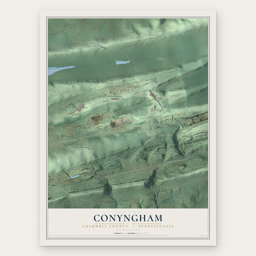 Conyngham, Columbia County, Pennsylvania map print, the full design