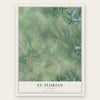 St. Florian, Alabama map print, the full design