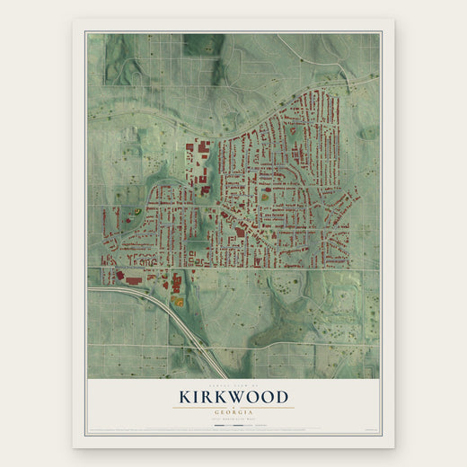 Kirkwood, Georgia map print, the full design