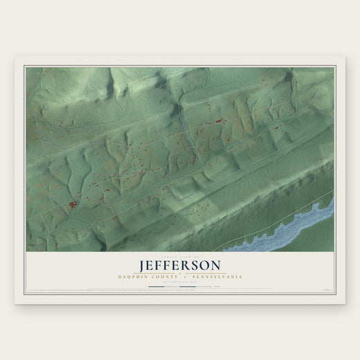 Jefferson, Dauphin County, Pennsylvania map print, the full design