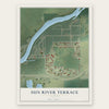 Sun River Terrace, Illinois map print, the full design