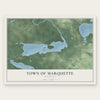 Town of Marquette, Wisconsin map print, the full design