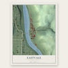 Eastvale, Pennsylvania map print, the full design
