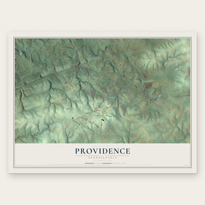 Providence, Pennsylvania map print, the full design