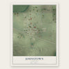 Johnstown, Nebraska map print, the full design