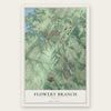 Flowery Branch, Georgia map print, the full design