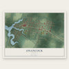 Onancock, Virginia map print, the full design