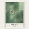 Garrison, Nebraska map print, the full design