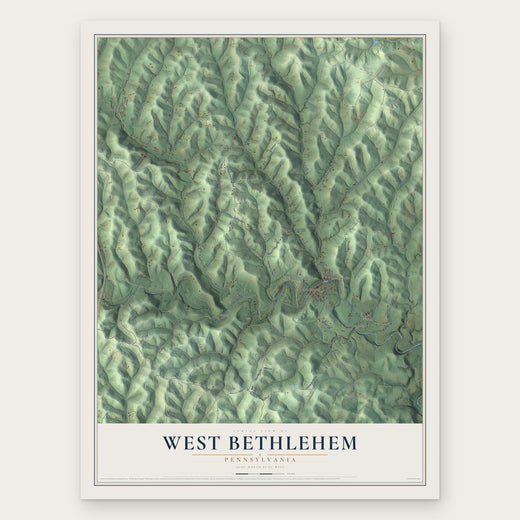 West Bethlehem, Pennsylvania map print, the full design