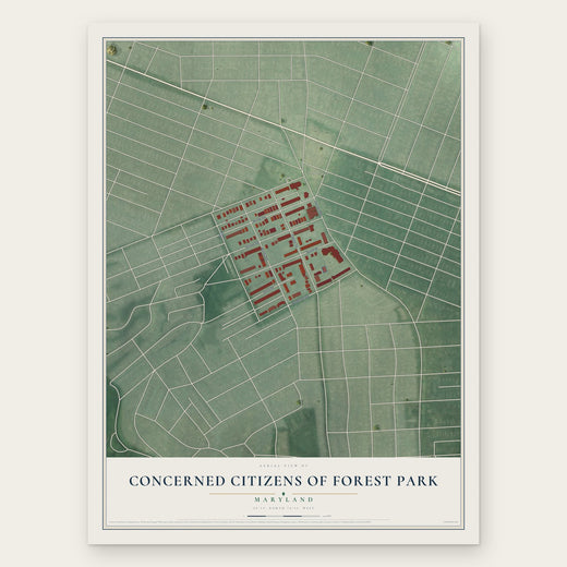 Concerned Citizens of Forest Park, Maryland map print, the full design
