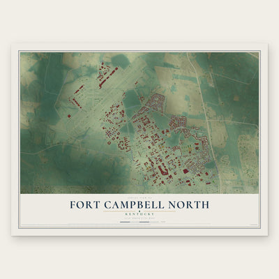 Fort Campbell North, Kentucky map print, the full design