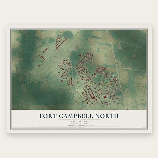 Fort Campbell North, Kentucky map print, the full design