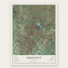 Prescott, Arizona map print, the full design